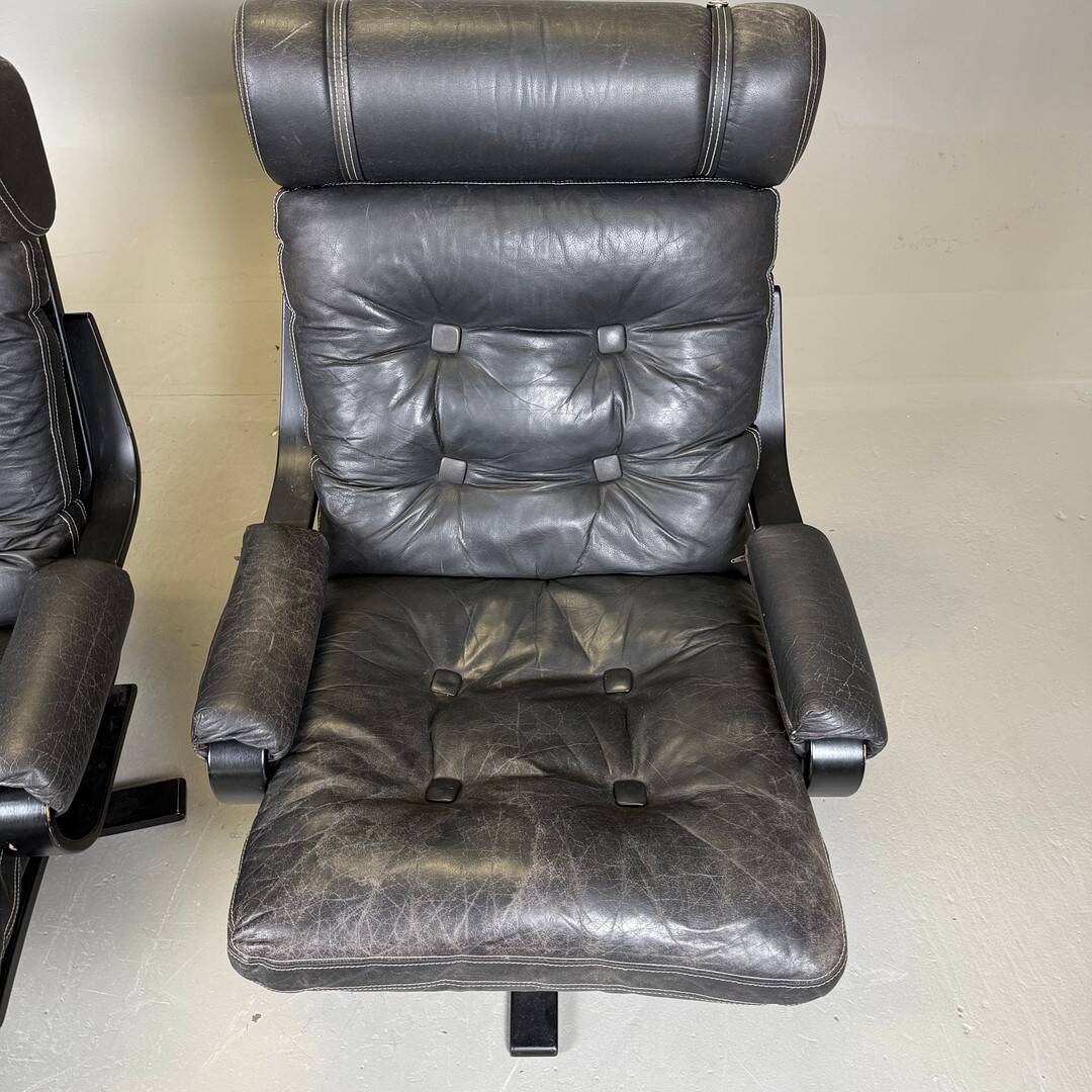 Vintage Pair of Spinning (Swivel) Armchairs — Second Half of the 20th