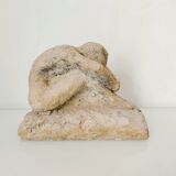 sitting in plaster