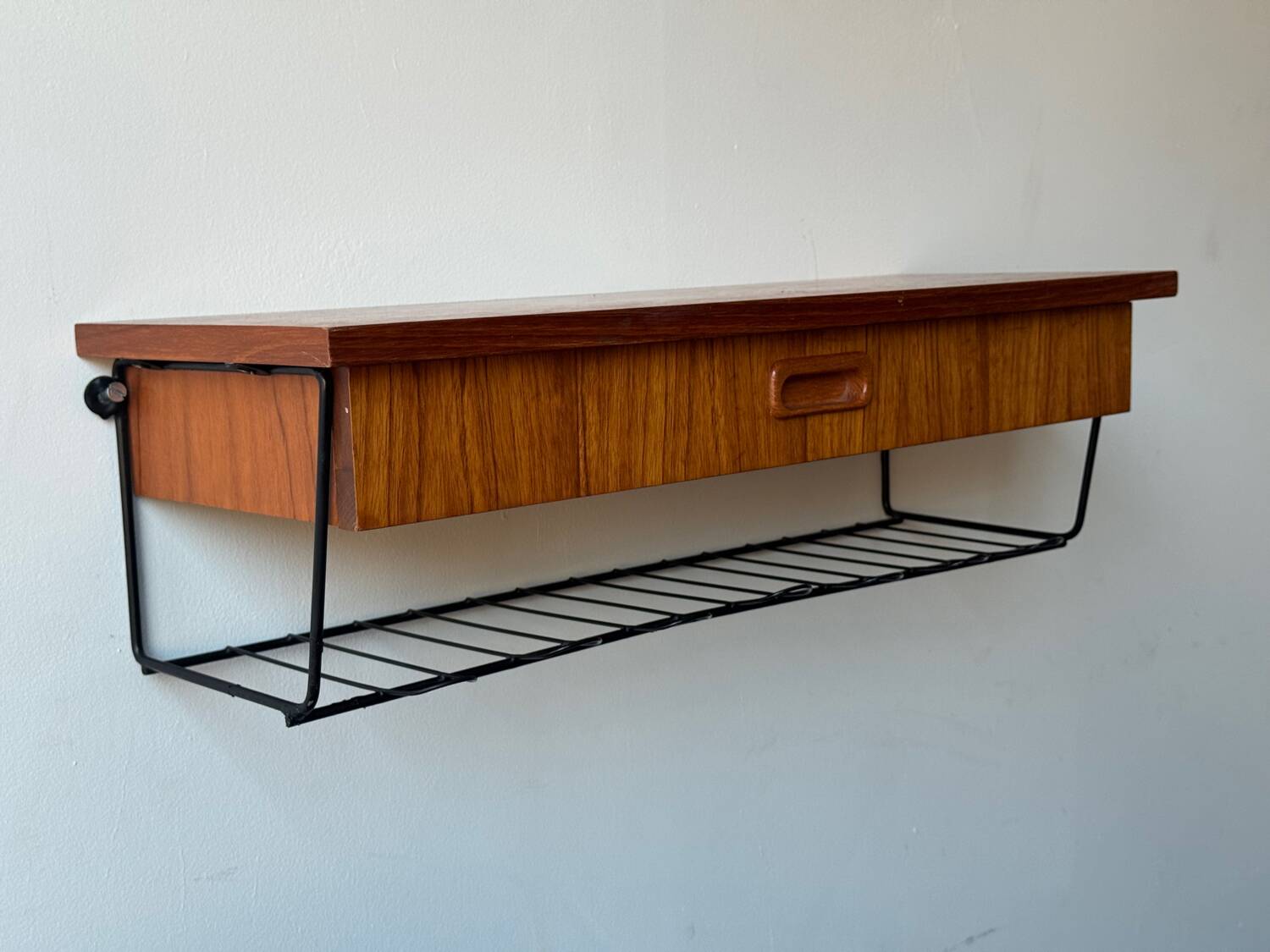 Vintage Norwegian Teak Wall Shelf, 1960s
