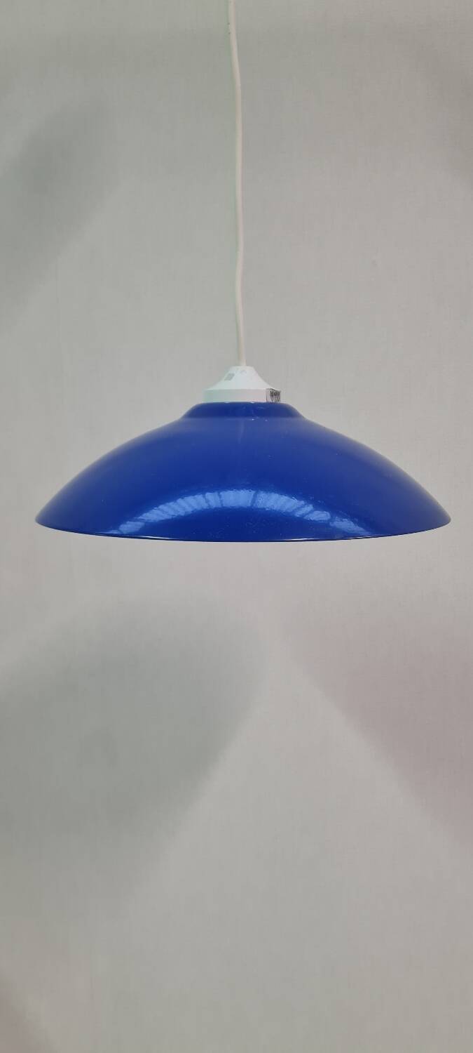 Sheet metal pendant lamp from the 80s