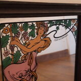 Vintage screen-printed advertising mirror