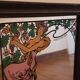 Vintage screen-printed advertising mirror