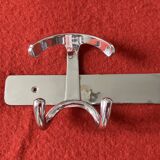 Chrome wall coat rack