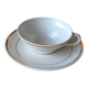 Gien earthenware coffee cup and saucer