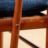 Danish 2-seater sofa in mahogany and cane by Ole Wanscher, 1960.