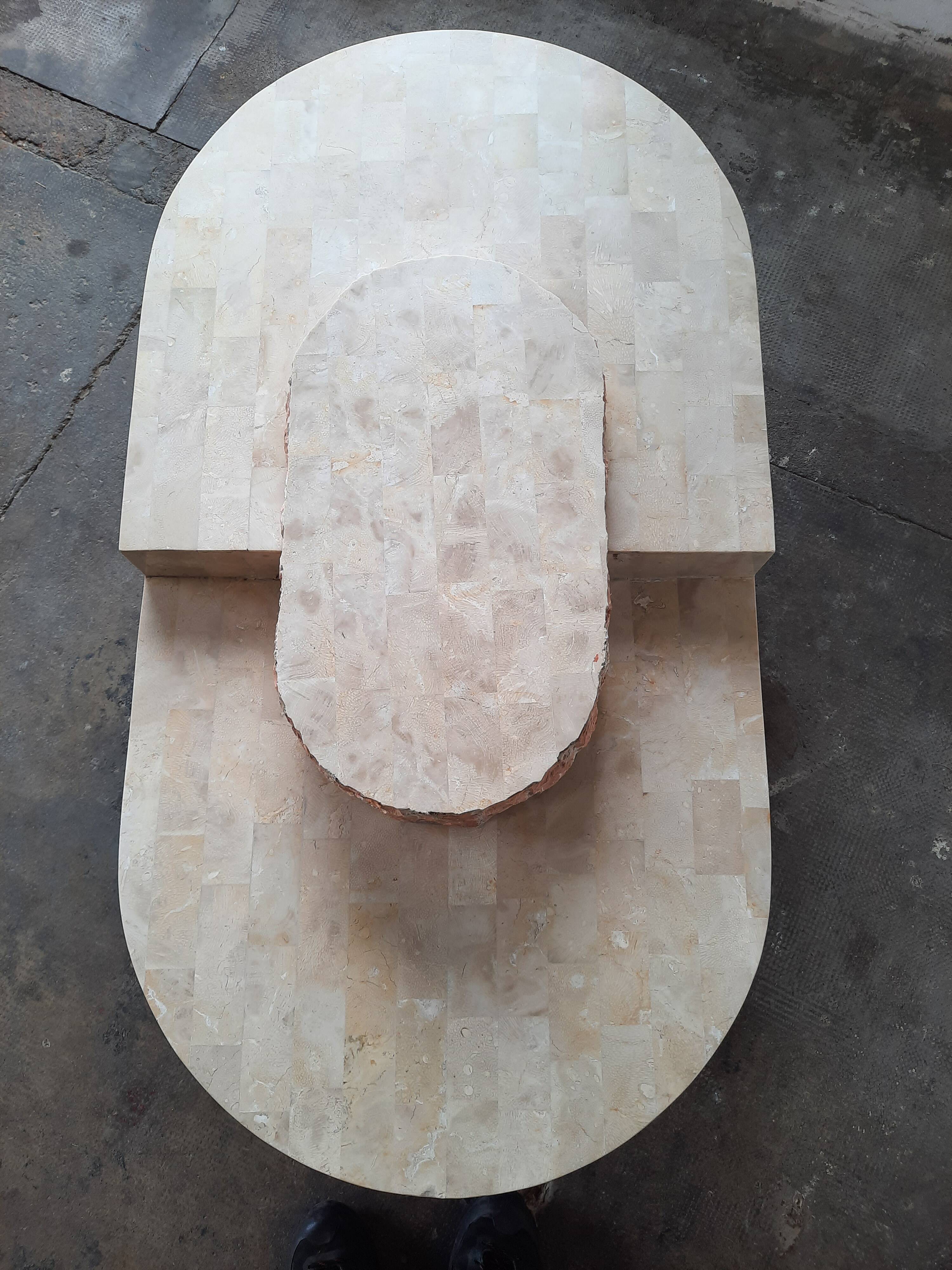 Magnussen Ponte Travertine Veneer Coffee Table