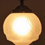 Art Deco ceiling light in frosted glass circa 1930