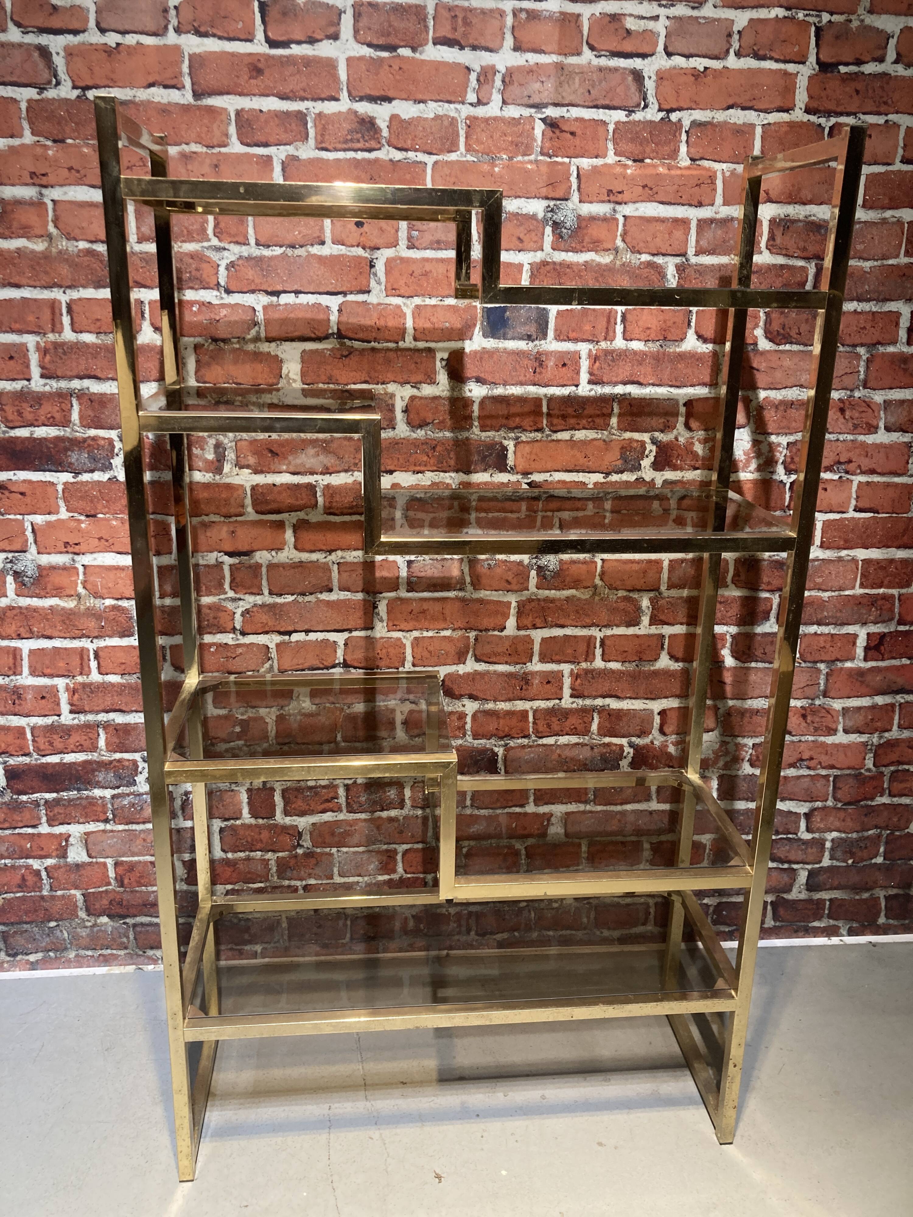 Gold metal shelf