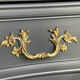 Renovated antique oak chest of drawers – 3 drawers – Marble top