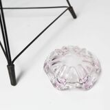 Cendrier sur pied verre coloré noire 1970