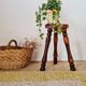 Tripod wooden stool - brutalist