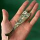 Fish bottle opener, abalone shell & alpaca, Mexico, 1980