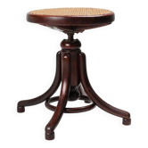 Tabouret de piano autrichien en hêtre et bois courbé par Michael Thonet pour Thonet, 18
