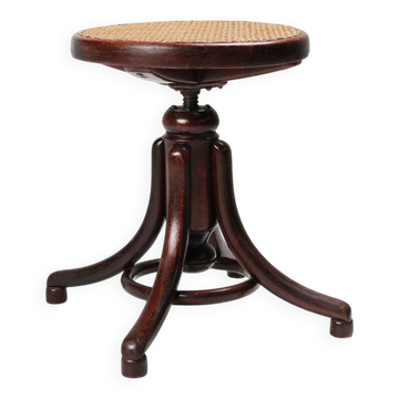 Austrian Piano Stool in Beech and Bentwood by Michael Thonet for Thonet, 18