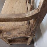Patinated church pew
