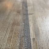 Solid oak farmhouse table with two-plank top