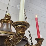 Antique Neo-Renaissance Greenman candle chandelier (Empire)