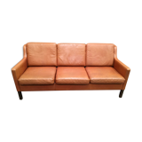 Sofa 3 places all Scandinavian design cognac leather