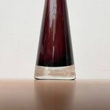 German mid-century diabolo glass vase from the 1960s.