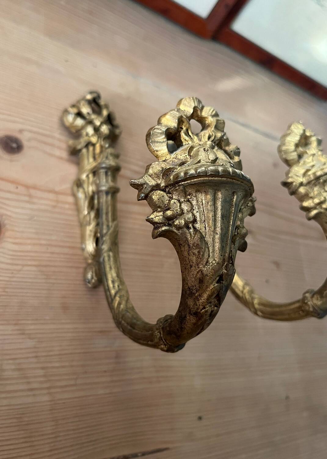 Pair of bronze curtain tiebacks