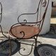 série de 4 fauteuils de jardin fer forgé