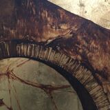 Wooden screen gilded with leaf