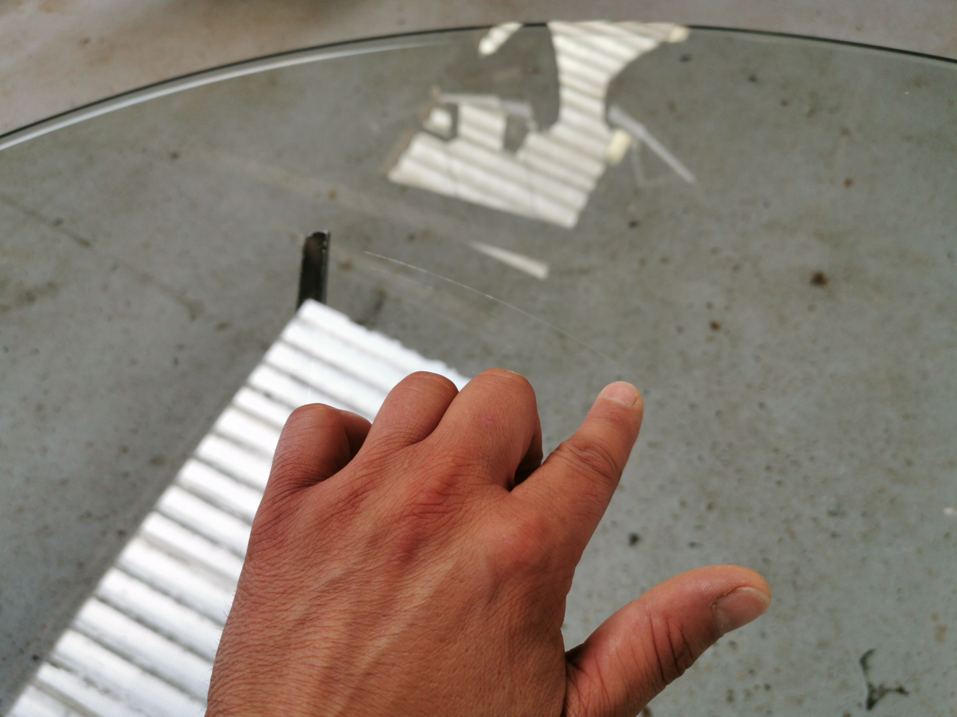 Table vintage verre et chrome 1970