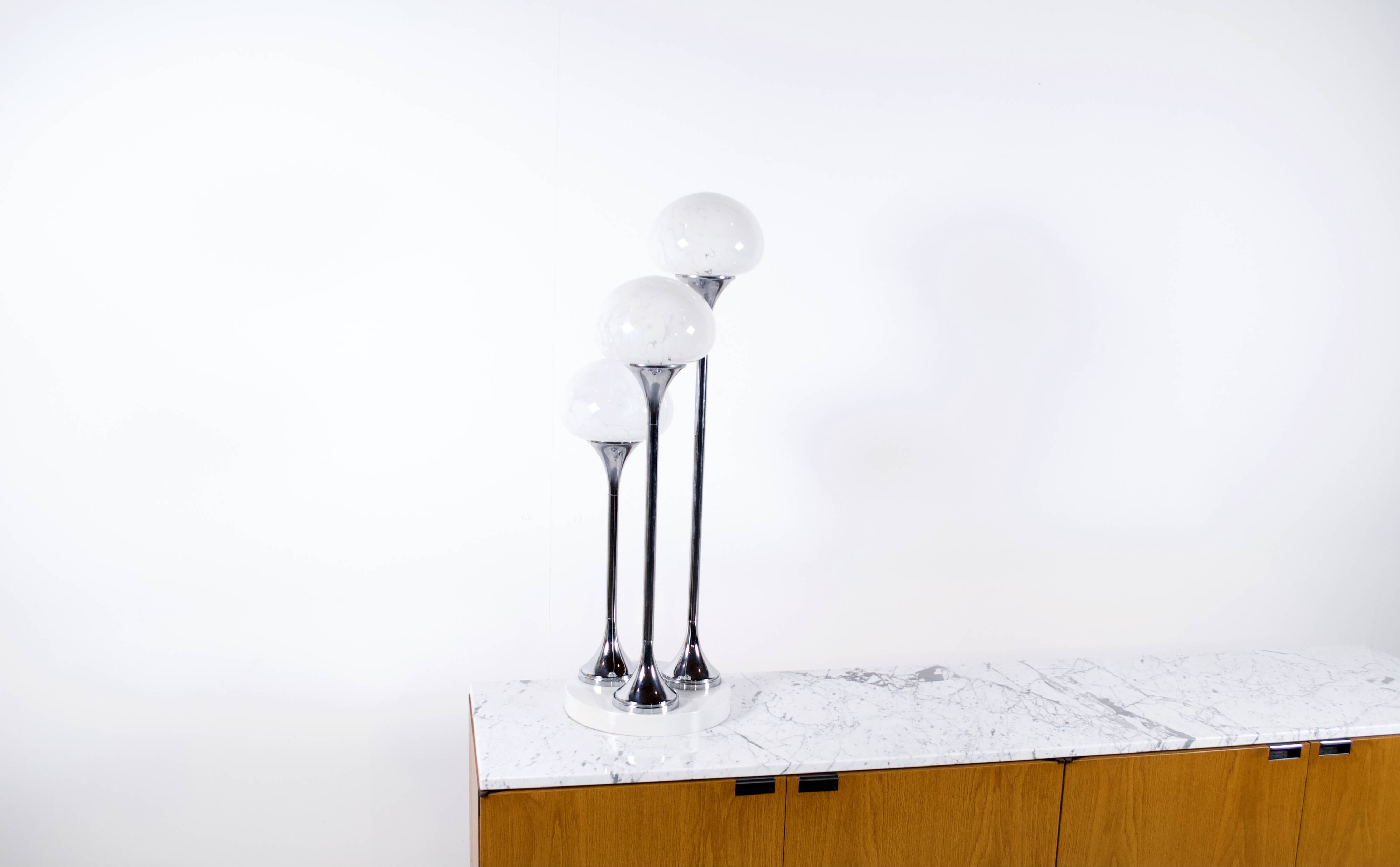 Italian lamp with 3 globes, 1970s
