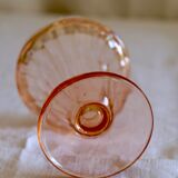 Set of 6 vintage Arcoroc Luminarc pink ice cream cups from the 70s