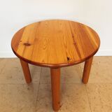 Table basse ronde en pin mobilier Alpin