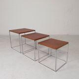 Set of 3 side tables, Mimi set, 1960s.