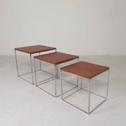 Ensemble de 3 tables d'appoint, ensemble mimi, années 1960
