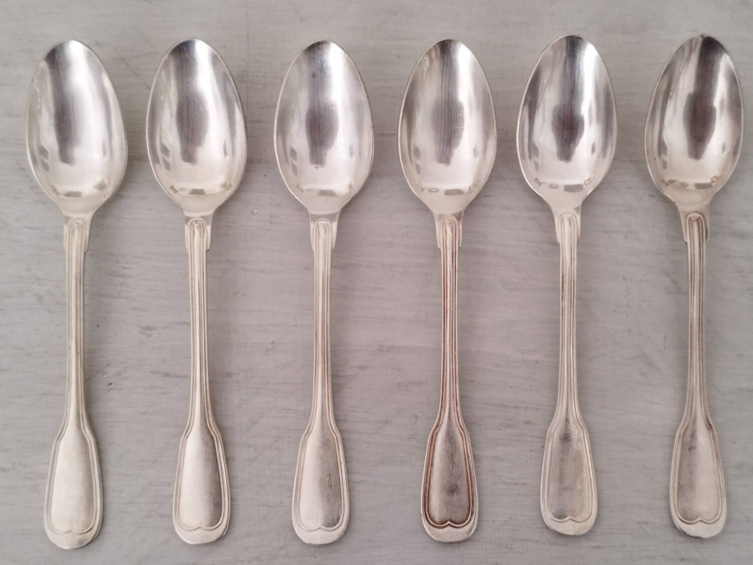 Silver metal cutlery spoons forks small spoons