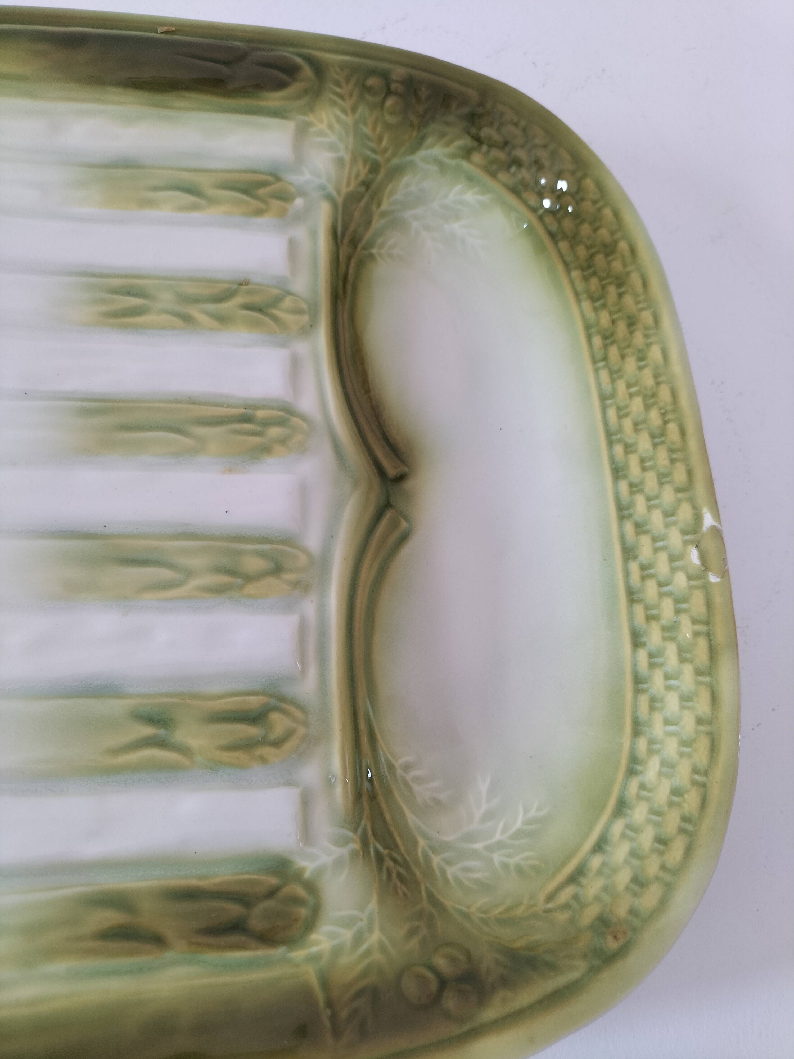Large asparagus dish – Moulin des Loups Orchies 1950s