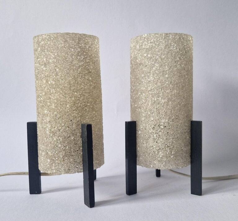 Pair of Midcentury Table Lamps Rockets, Germany, 1970s