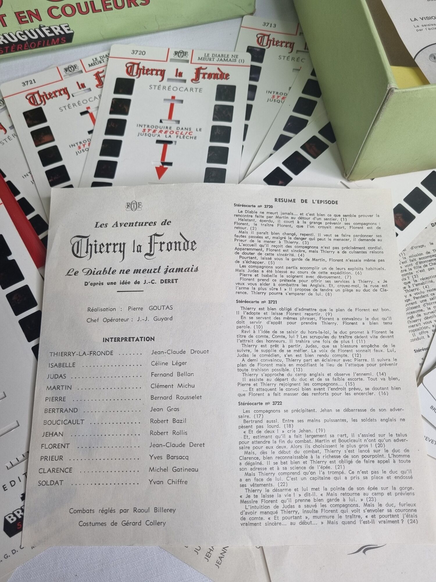 Box set "Thierry La Fronde" published by the ORTF, 60s