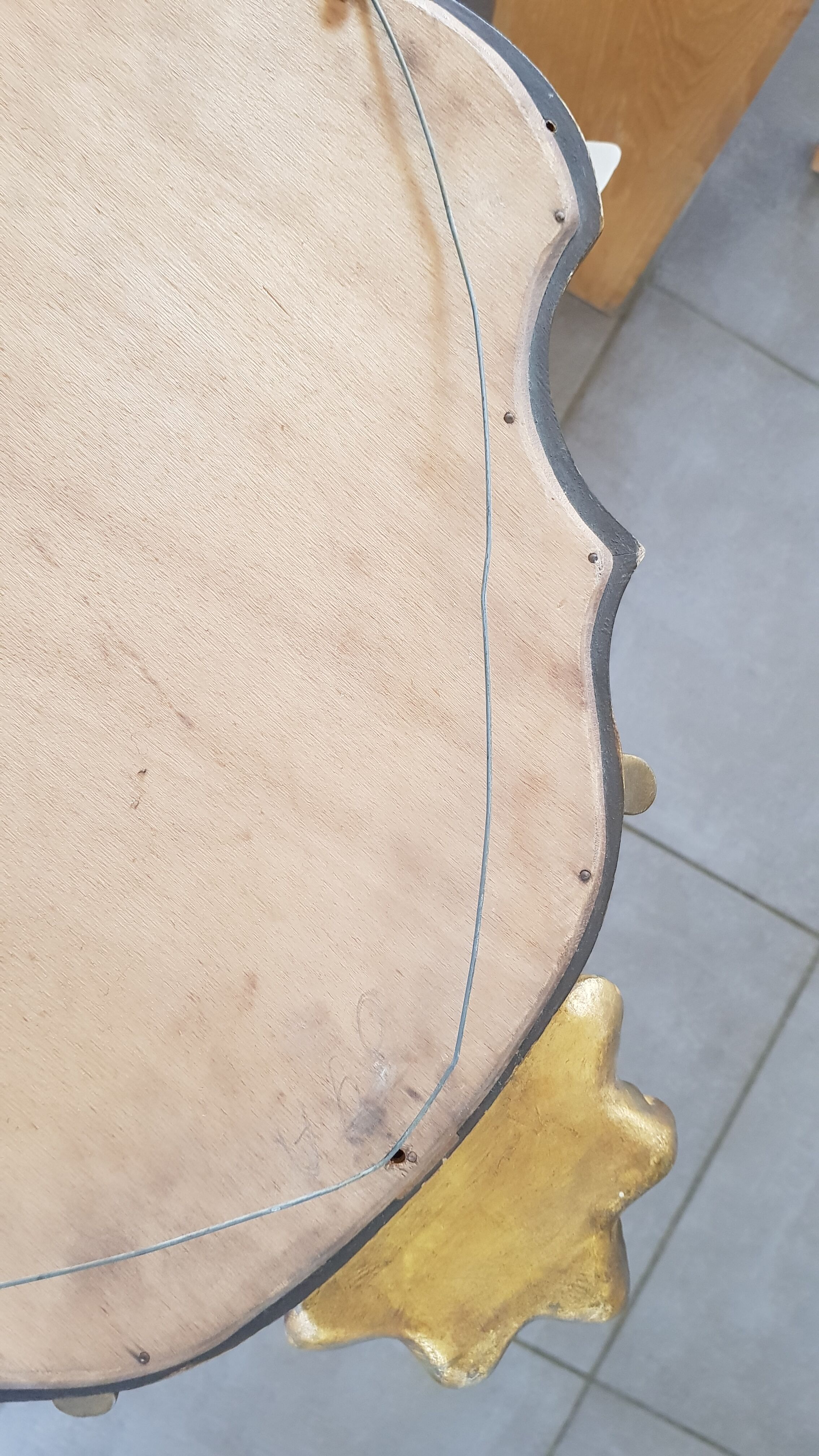 Mirror wall shell gilded wood - 73x50cm