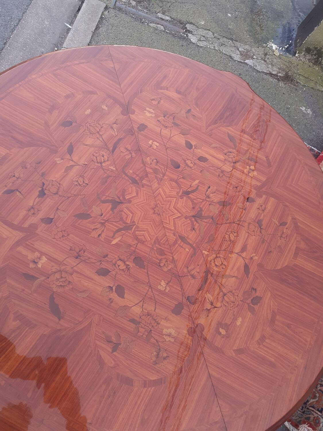 Marquetry dining table