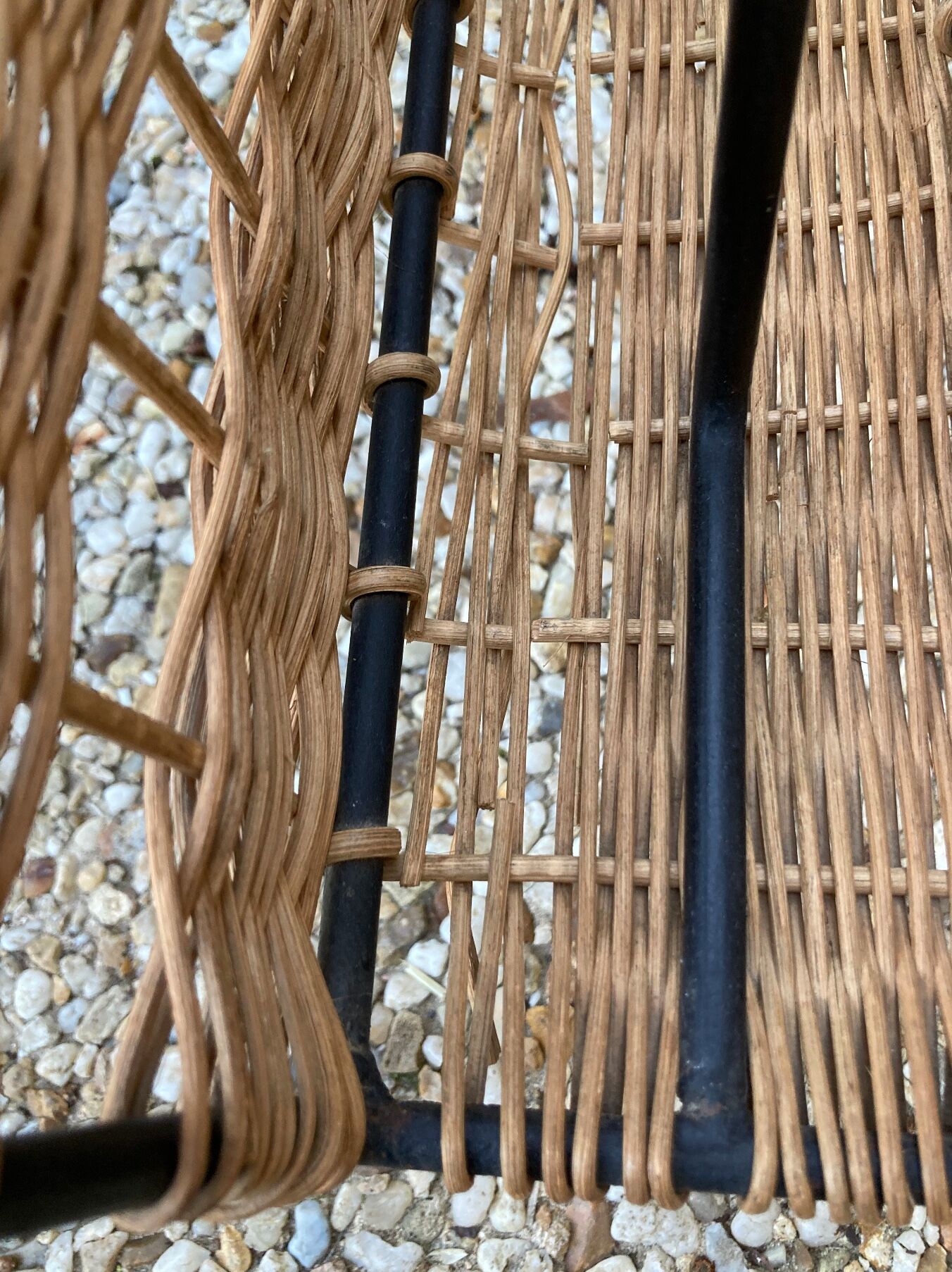 Raoul Guys vintage wicker magazine holder