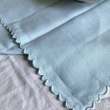 Tea cloth in pure linen aqua