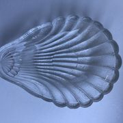 Vide-poche coquillage en verre années 70