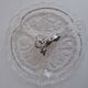 Art Deco Pressed Glass Divided Serving Dish with Alpaca Handle, 1930
