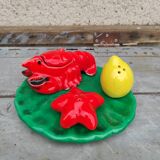 Vallauris condiment set salt pepper mustard