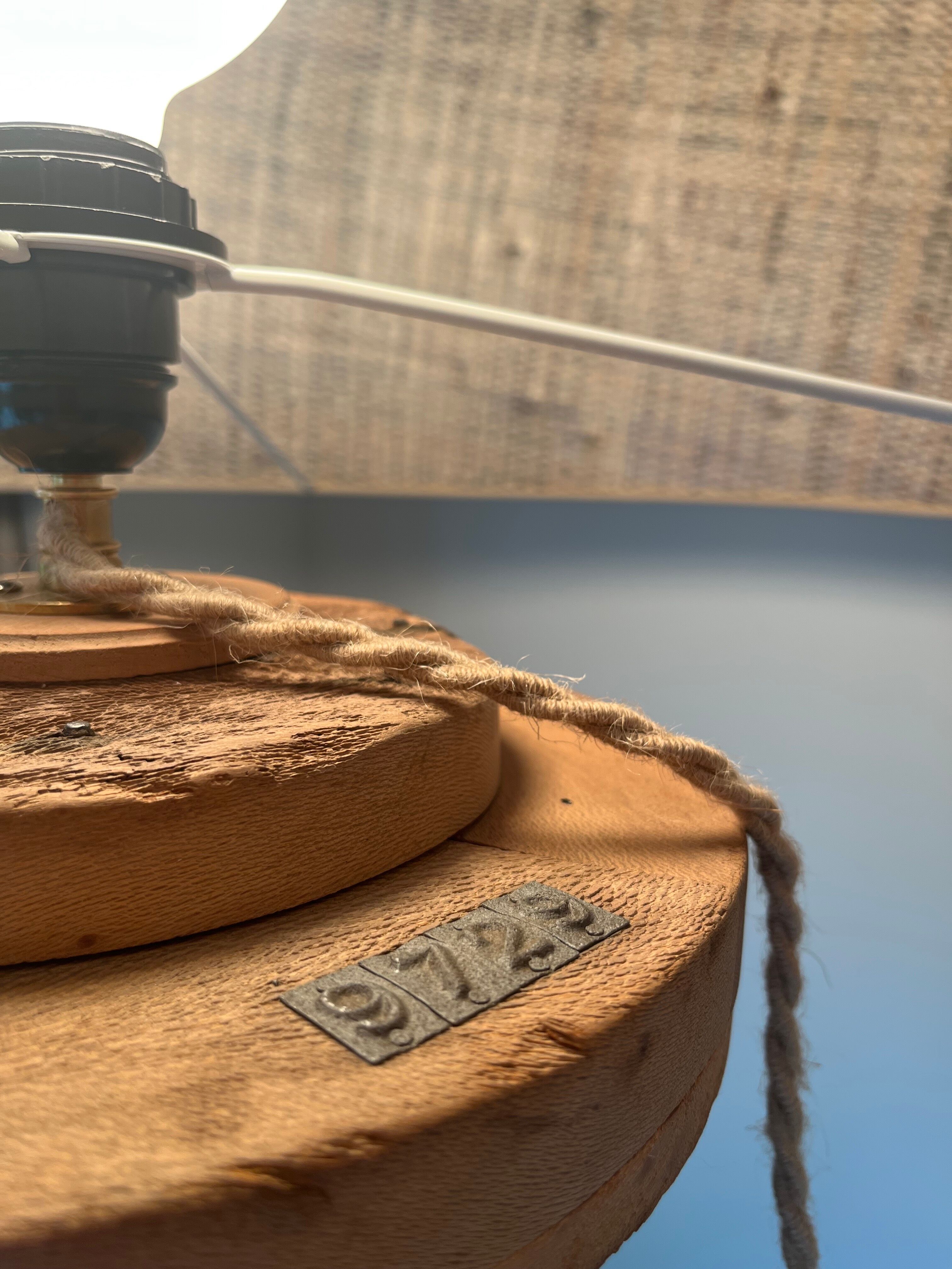 Vintage pulley floor lamp revisited