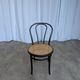 Mid-Century Thonet Style Dining Chair / Black Bentwood & Cane Seat Vintage