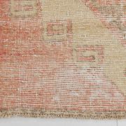 Red & beige vintage runner rug