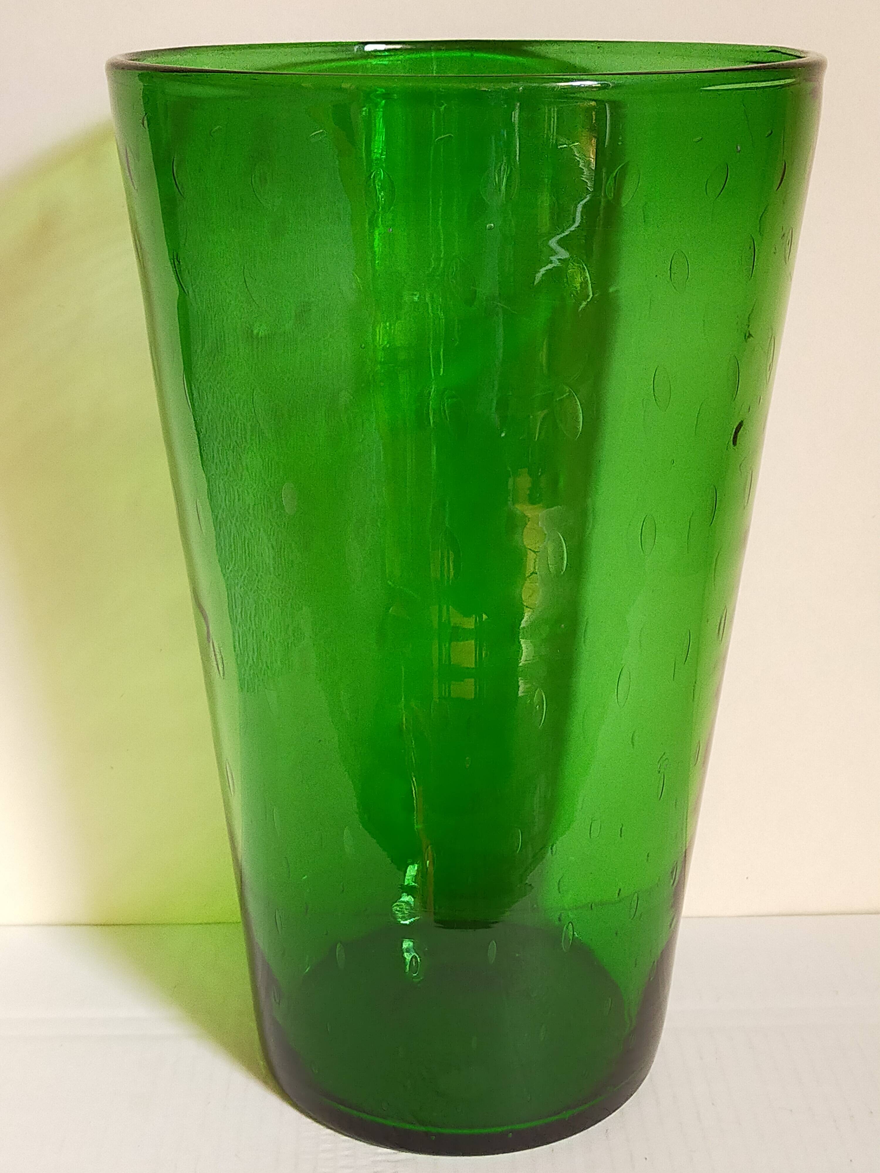 Empoli blown glass vase 35 cm