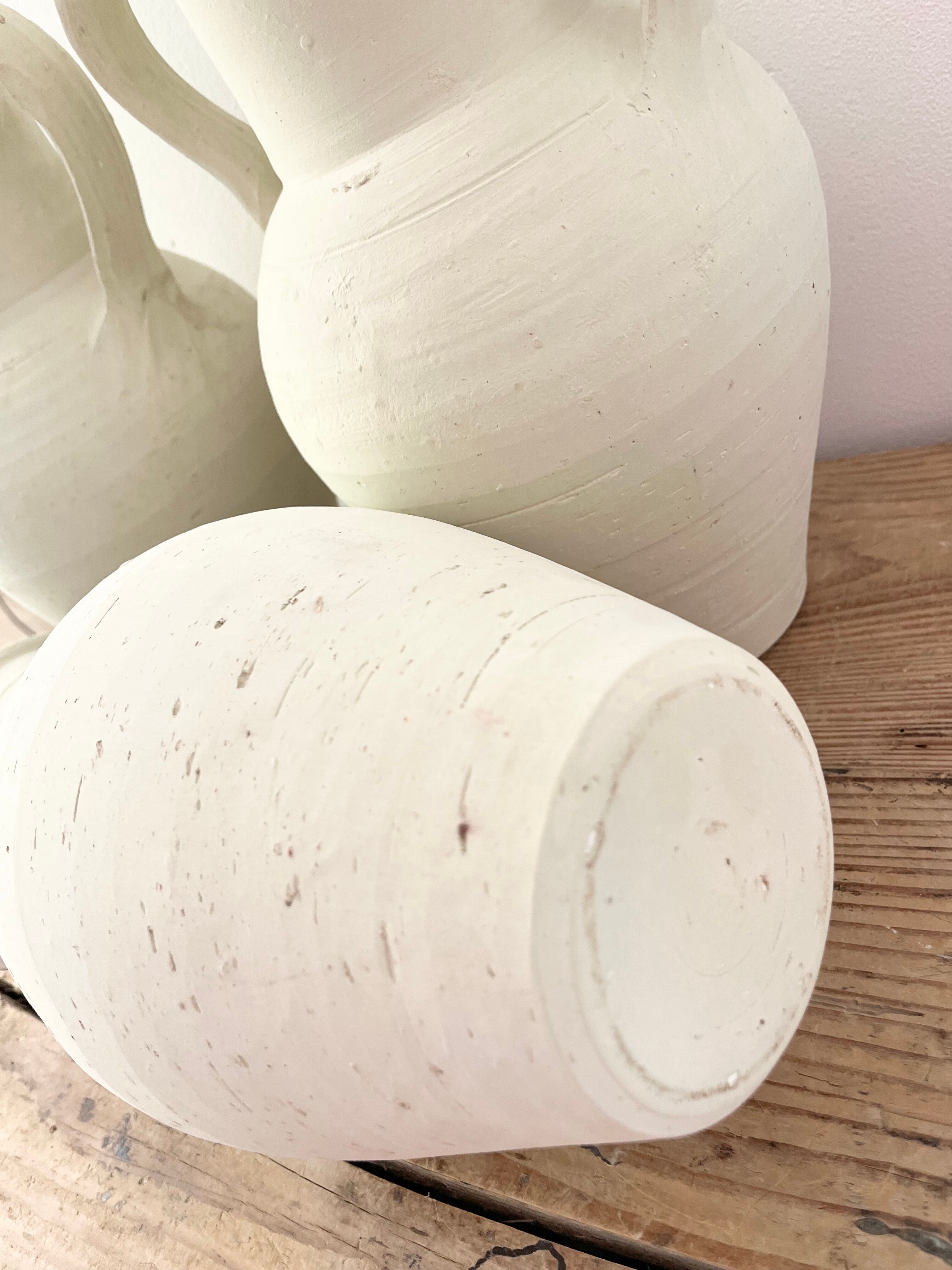 White terracotta jar