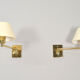 Two MidCentury Simple Swivel Arm Brass Sconce by George W. Hansen for Metalarte