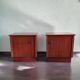 Lot of 2 vintage wooden bedside tables 70s